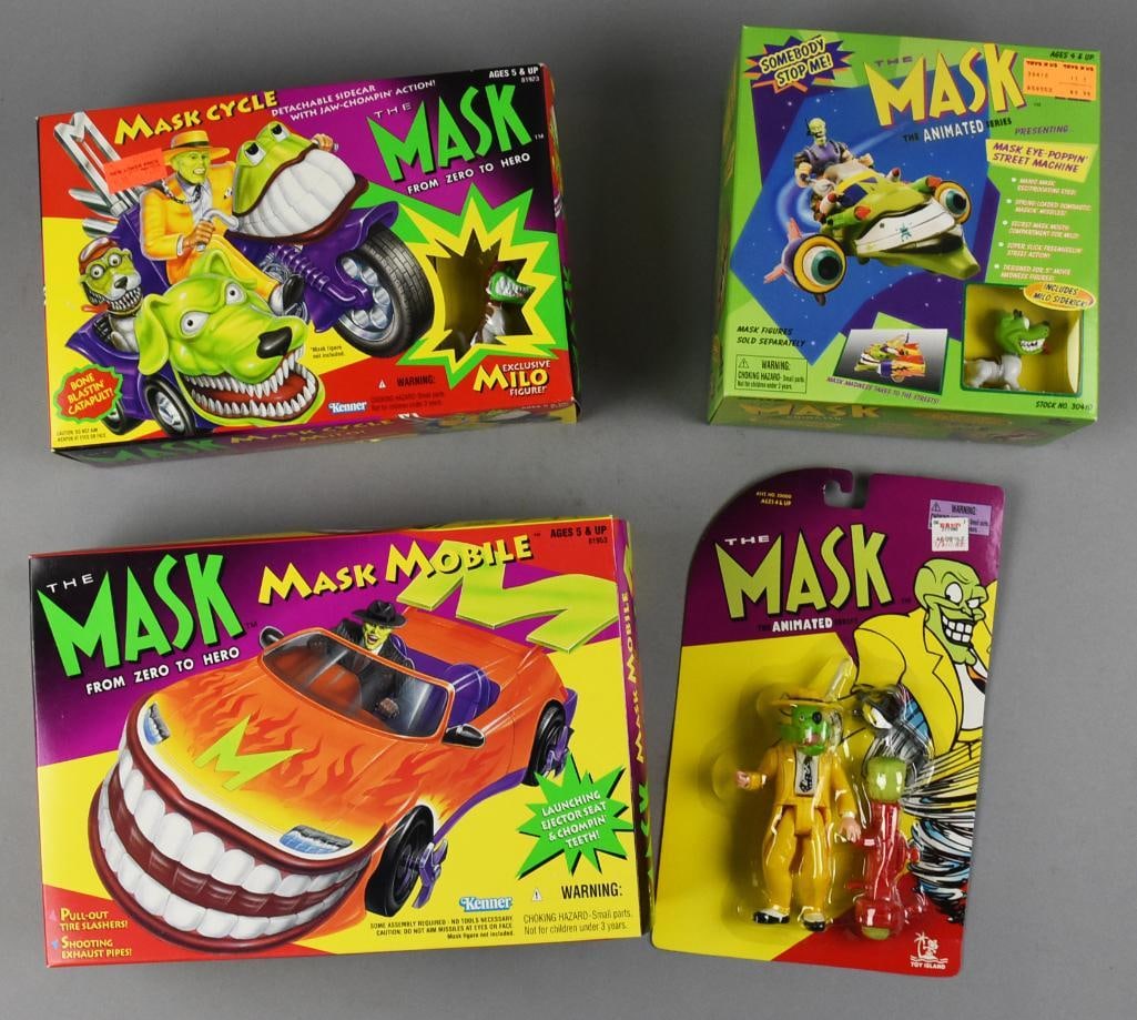 (4) The Mask Vehicles/Action Figure, Carded, Boxed-NOS (1 of 2)