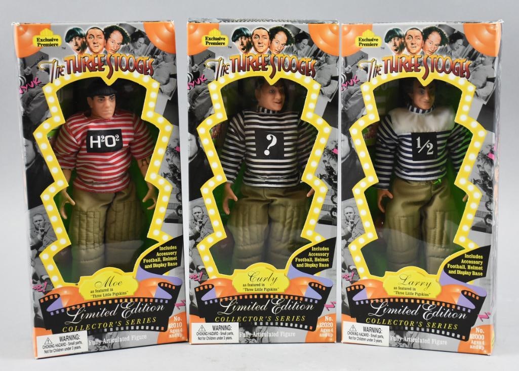 (3) Larry, Moe & Curley-Three Stooges, Mint/Boxed - NOS (1 of 2)