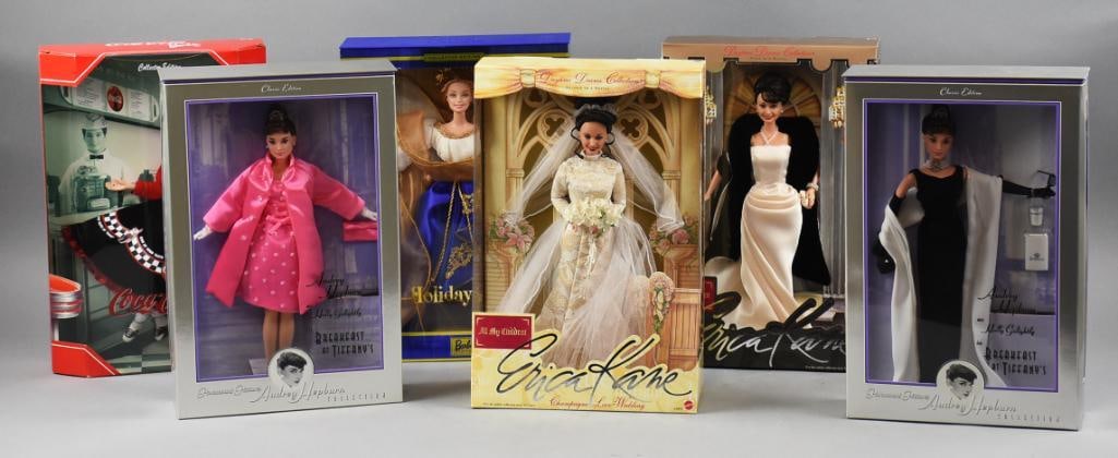 (6) NRFB Barbie Asst, Hepburn, Kane, Shipping Box - NOS (1 of 7)