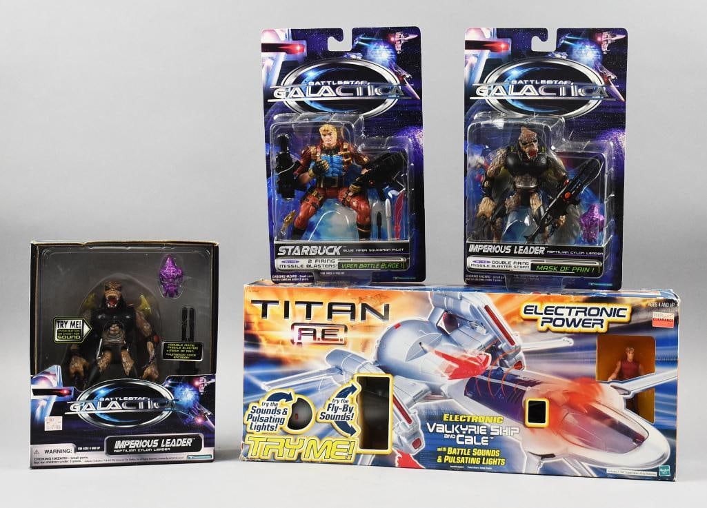 (4) Battlestar Galactica & Titan A.E. Action Figures - NOS (1 of 3)