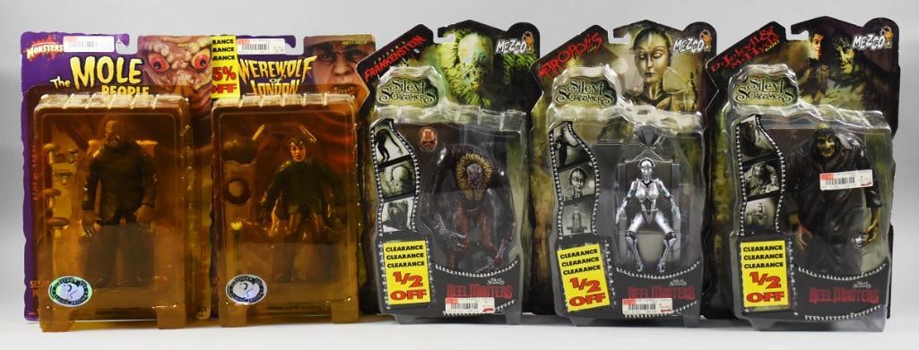 (5) Universal Monsters-Silent Screamers Action Figs - NOS (1 of 2)