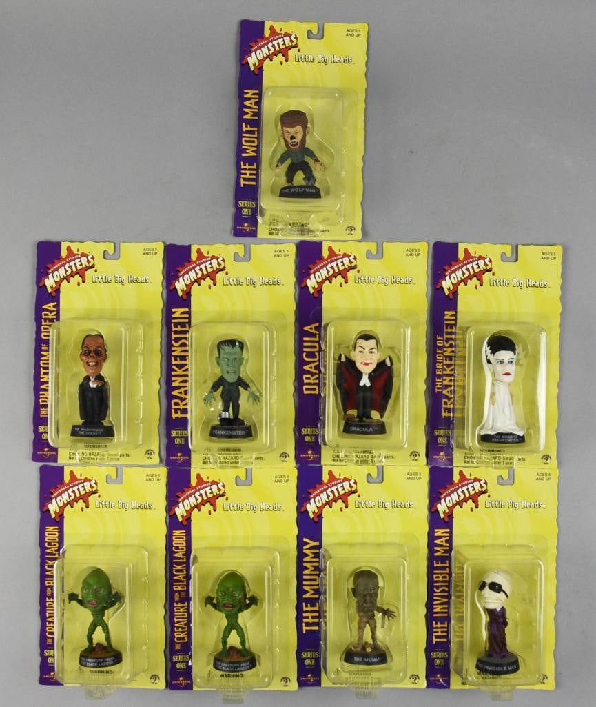 (9) Sideshow Toys Universal Monsters Little Big Heads - NOS (1 of 2)