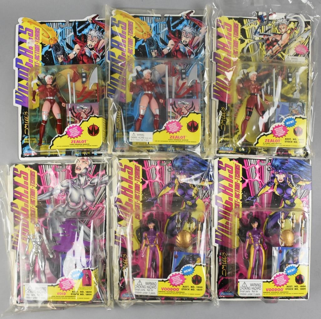 (6) Playmates Wild C.A.T.S. Action Figures, Carded - NOS (1 of 4)