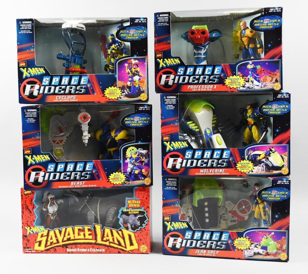 (6) X-Men Marvel Space Riders Action Figures, Ship Box-NOS (1 of 5)