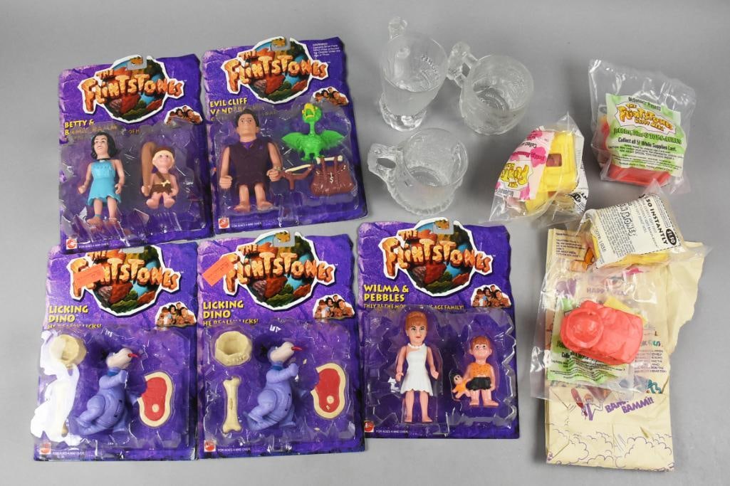 (13) Flintstones Action Figures, McDonald's Premiums - NOS (1 of 5)