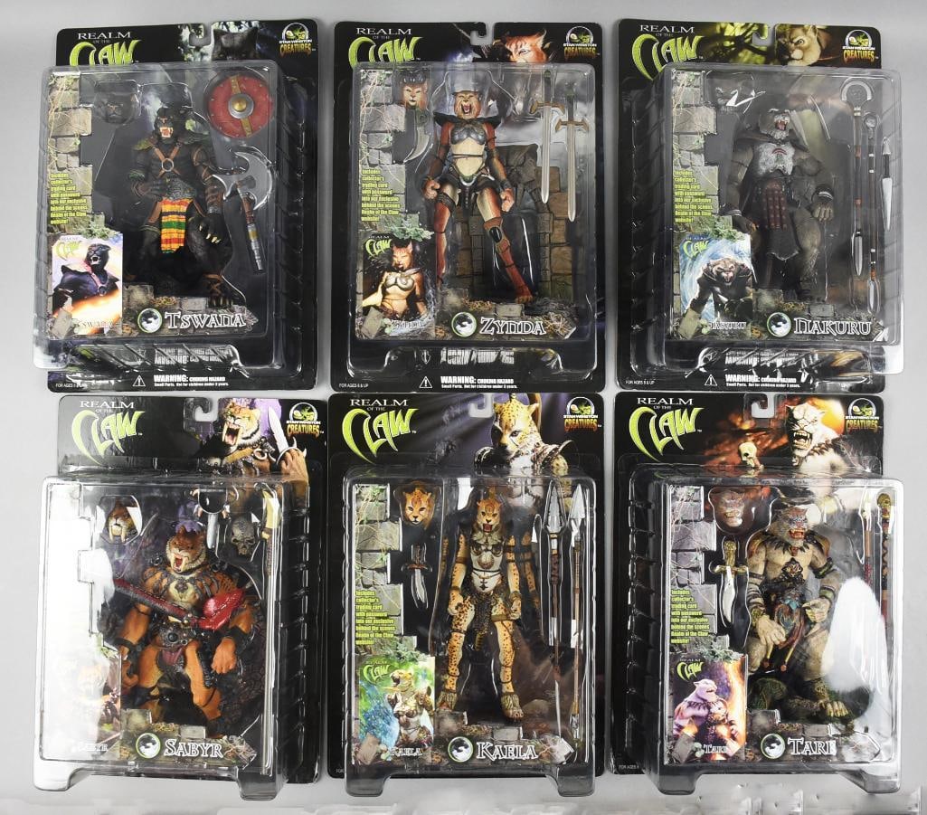 (6) Realm of the Claw Action Figures, Carded, New Old Stock (1 of 3)