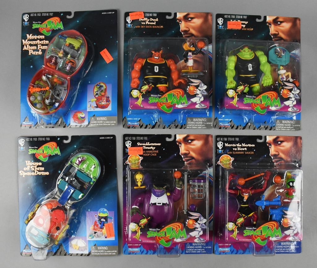 (6) Space Jam Action Figures/Pocket Playsets, Carded - NOS (1 of 2)