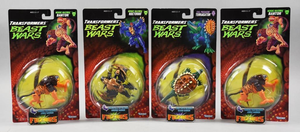 (4) Transformers Beast Wars Action Figures, Carded, NOS (1 of 2)