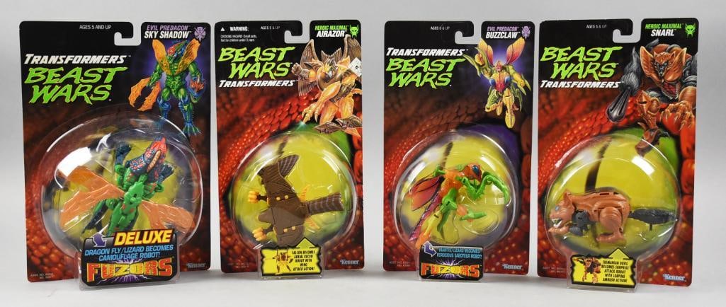 (4) Transformers Beast Wars Action Figures, Carded, NOS (1 of 2)