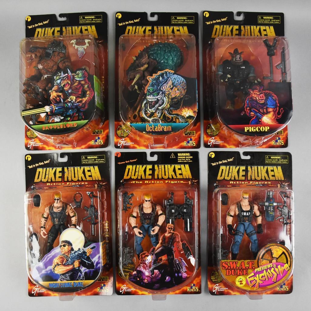 (6) Duke Nukem Action Figures, Carded, New Old Stock (1 of 2)