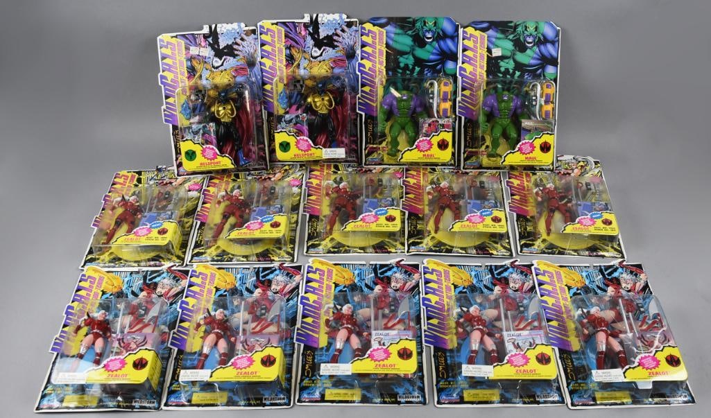 (14) Wild C.A.T.S. Action Figures-Carded-Shipping Box-NOS (1 of 4)