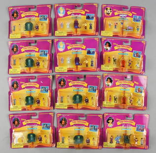 (12) Mattel Disney Tiny Collection Action Figures-Carded-NOS: Mattel Disney Tiny Collection Action Figures-Carded-NOS. These are sets and are six Pocahontas, two of each Cinderella and Hunchback of Notre Dame, one Mickey and Friends and one Aladdin. From the hom