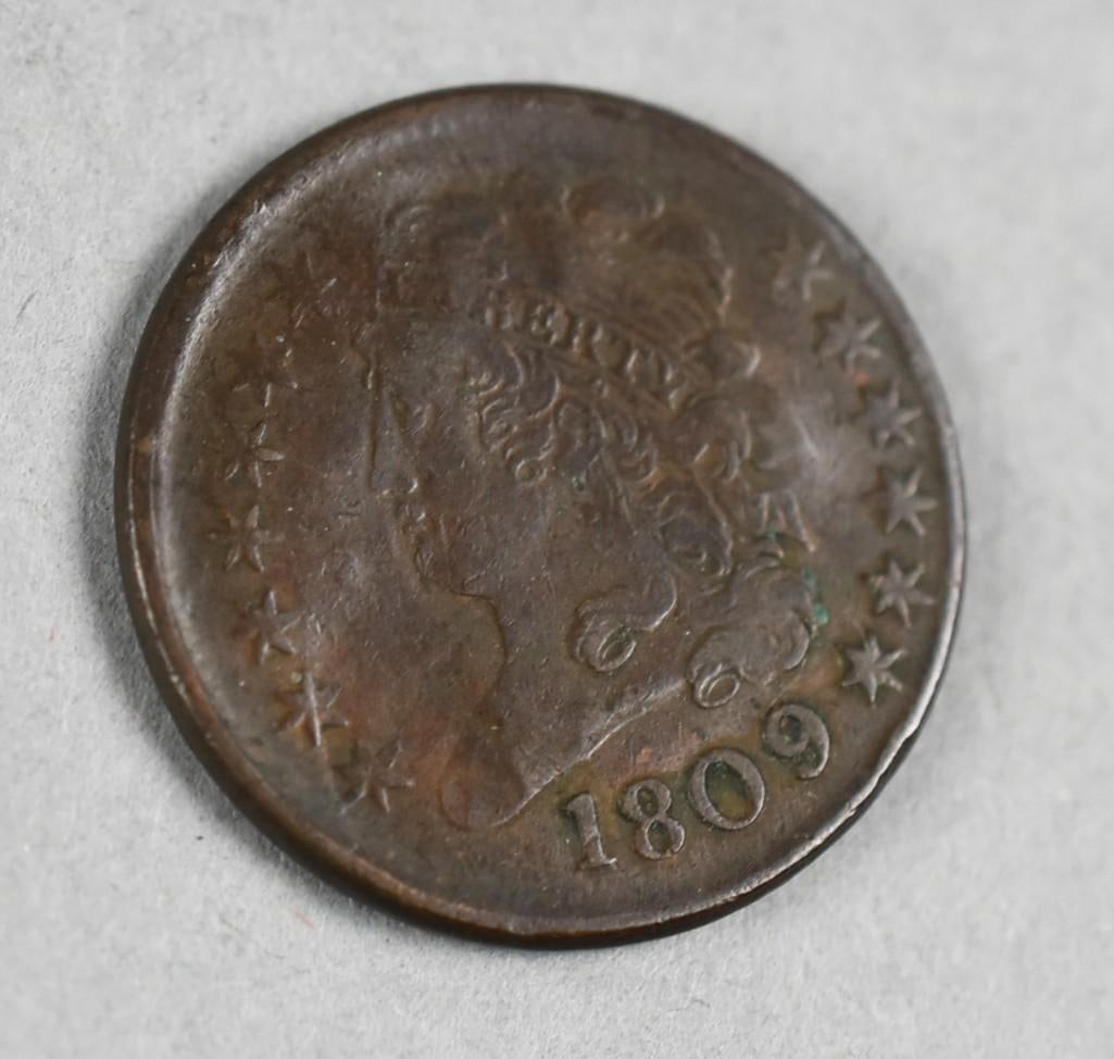 1809 Classic Head Half Cent - Very Fine (1 of 6)