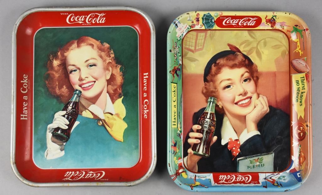 c1950 Coca Cola Tin Litho Trays (1 of 2)