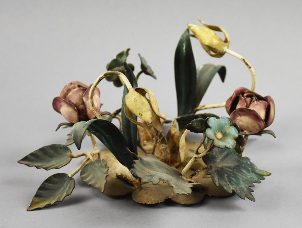 Vintage Hollywood Regency Italian Tole Candle Holder (1 of 8)