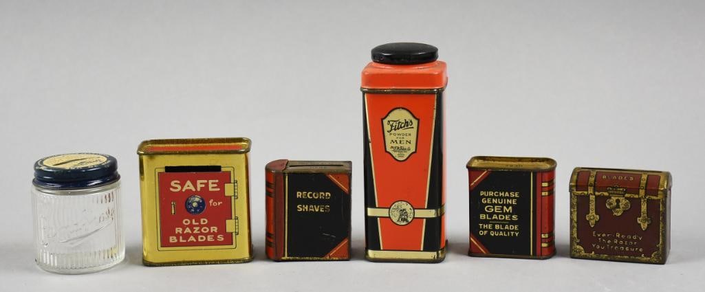 Vintage Shaving Advertising Tins, Razor Blade Disposal (1 of 5)