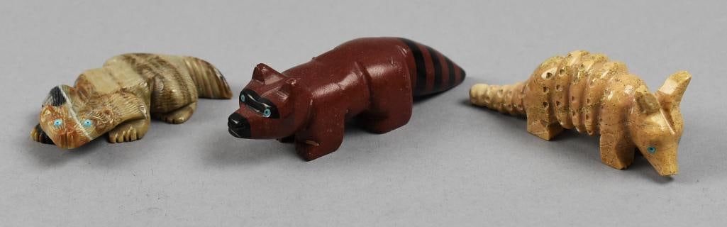 Vintage Zuni Carved Stone Fetishes, Signed (1 of 6)