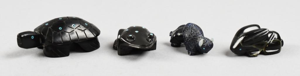 Vintage Zuni Carved Stone Fetishes, Signed (1 of 5)