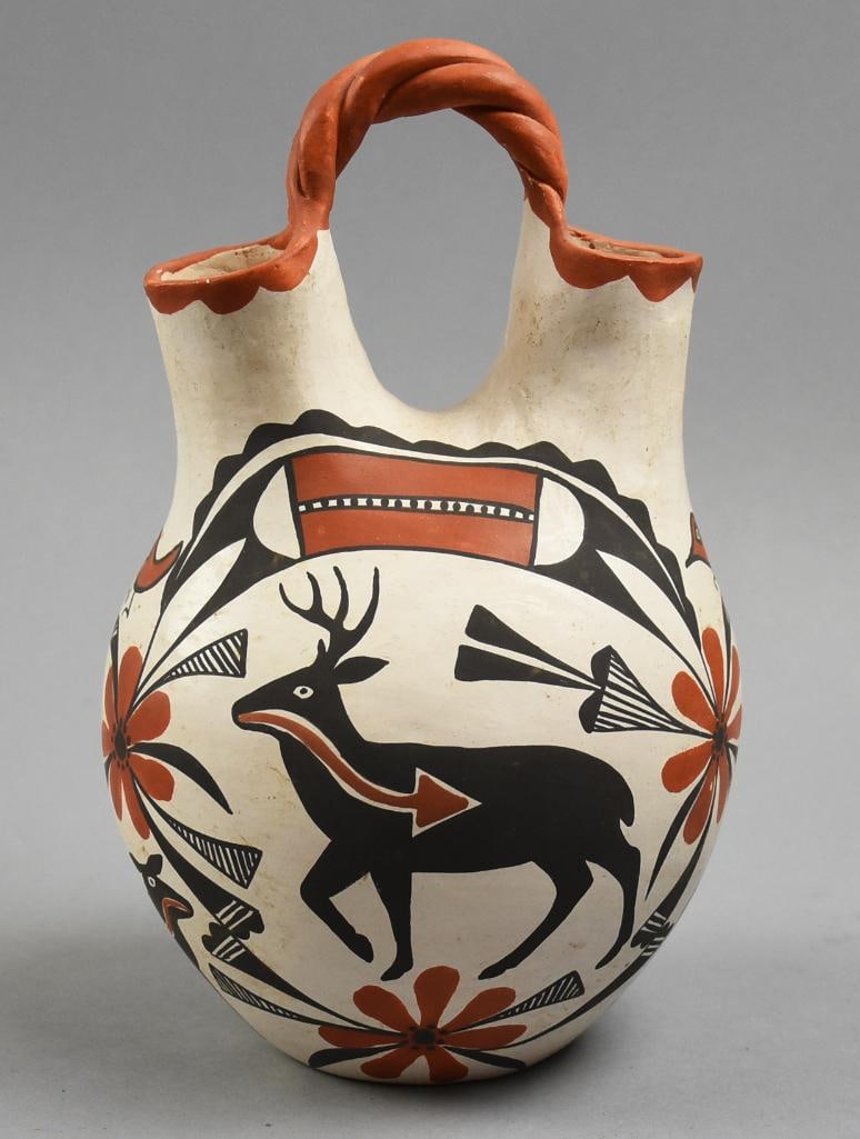 Vintage Melissa Antonio Acoma Polychrome Wedding Vase (1 of 12)