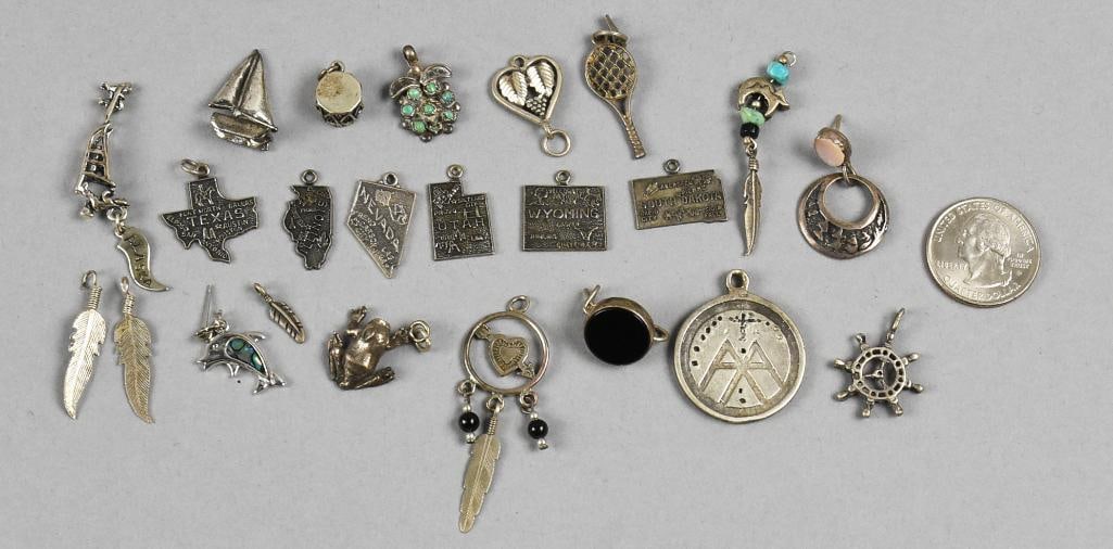 (20+) Vintage Sterling Silver Assorted Charms MCM (1 of 8)