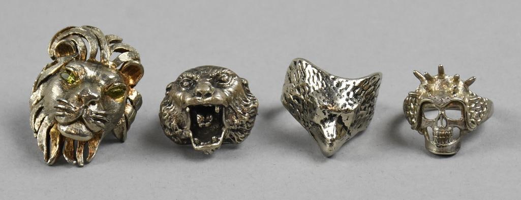 Vintage Sterling Silver Figural Rings (1 of 4)