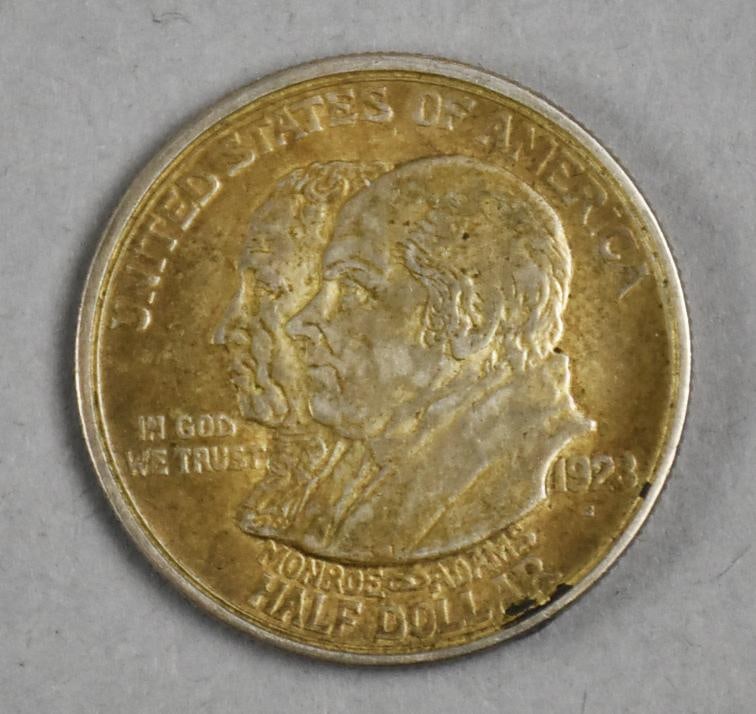 1923 S Monroe & Adams Half Dollar - Circulated (1 of 4)