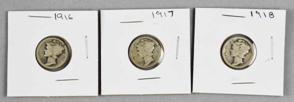 1916-1918 Mercury Dimes (1 of 3)