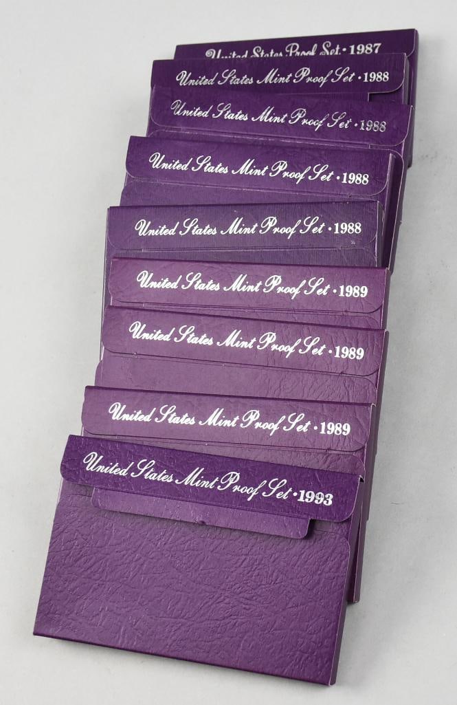 9 U.S. Mint Proof Sets Coins (1 of 3)