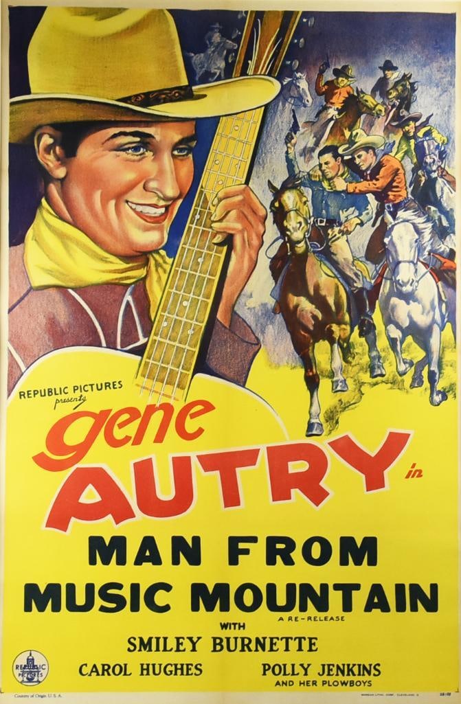 1938 Man From Music Mountain One Sheet, Gene Autry (1 of 8)