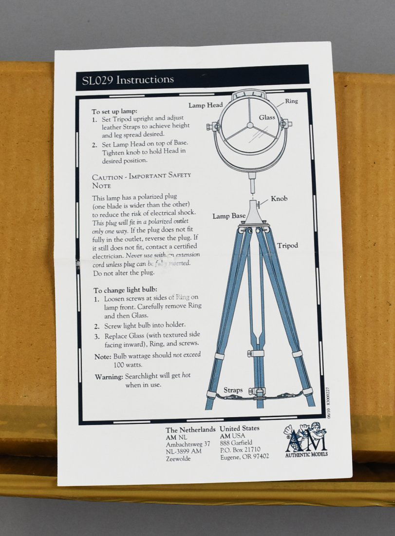 Coast Guard Patrol Spotlight, Authentic Models-Orig Box (1 of 7)