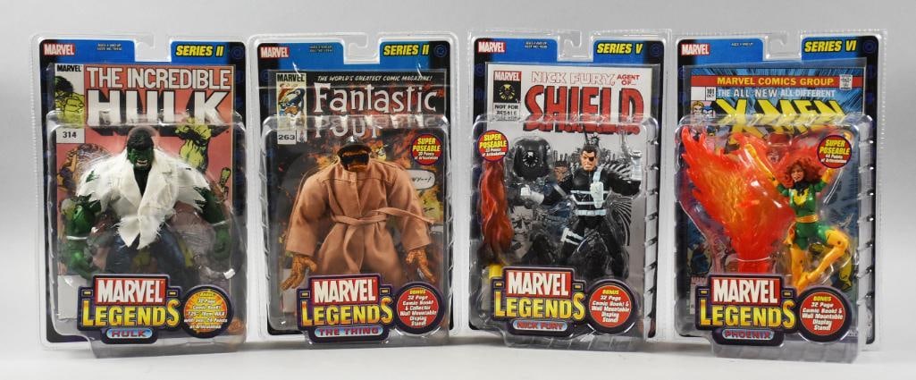 (4) Toy Biz Marvel Legends Action Figures Carded - NOS (1 of 2)