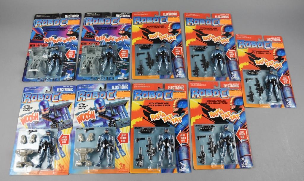 (9) Toy Island RoboCop Action Figures, Carded-NOS (1 of 2)