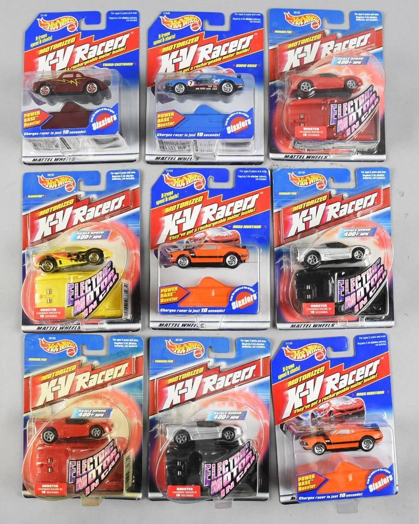 Mattel Hot Wheels, Assorted, Carded w/ Shipping Box-NOS: There are nine Mattel Hot Wheels, Assorted, Carded w/ Shipping Box-NOS. NOTE The shipping box appears original, but does NOT contain 24 cars. From the home of the largest toy collector on the west c