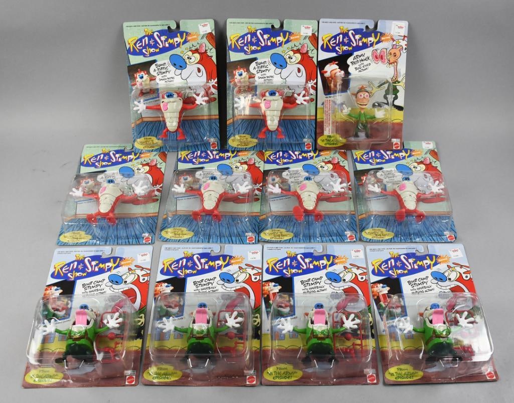 1993 Mattel Ren and Stimpy Action Figures, Carded-NOS (1 of 3)