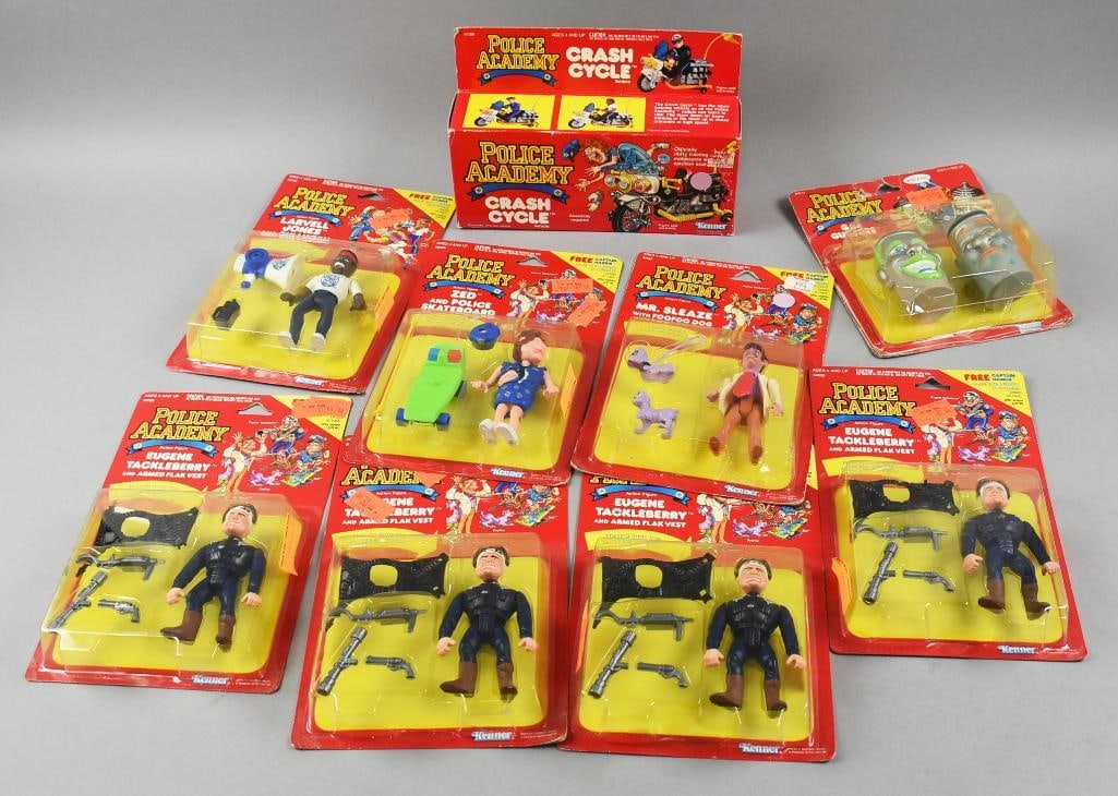 (9) Kenner Police Academy Action Figures-Carded-NOS (1 of 3)