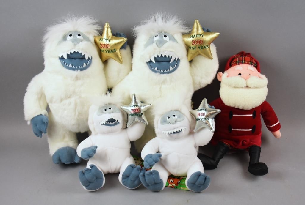 Lt Ed Abominable Snowman & Santa Plushes, Rudolph - NOS (1 of 4)