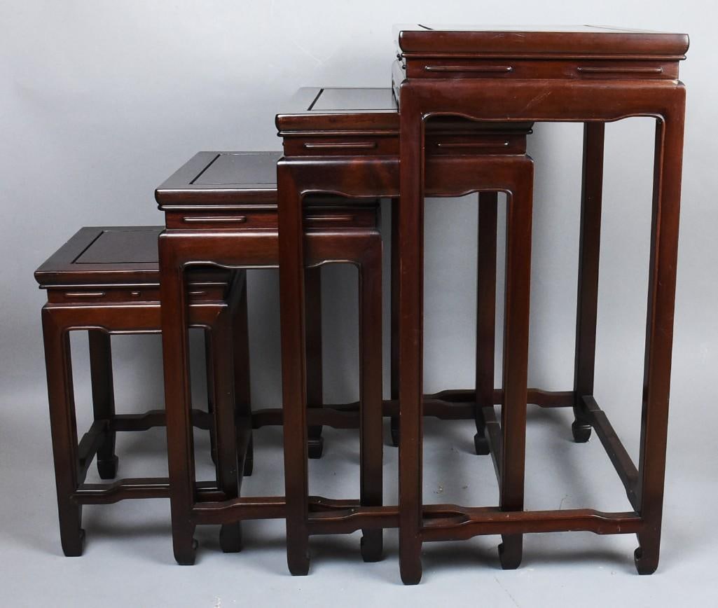 Vintage Chinese Rosewood Nesting Tables (1 of 8)