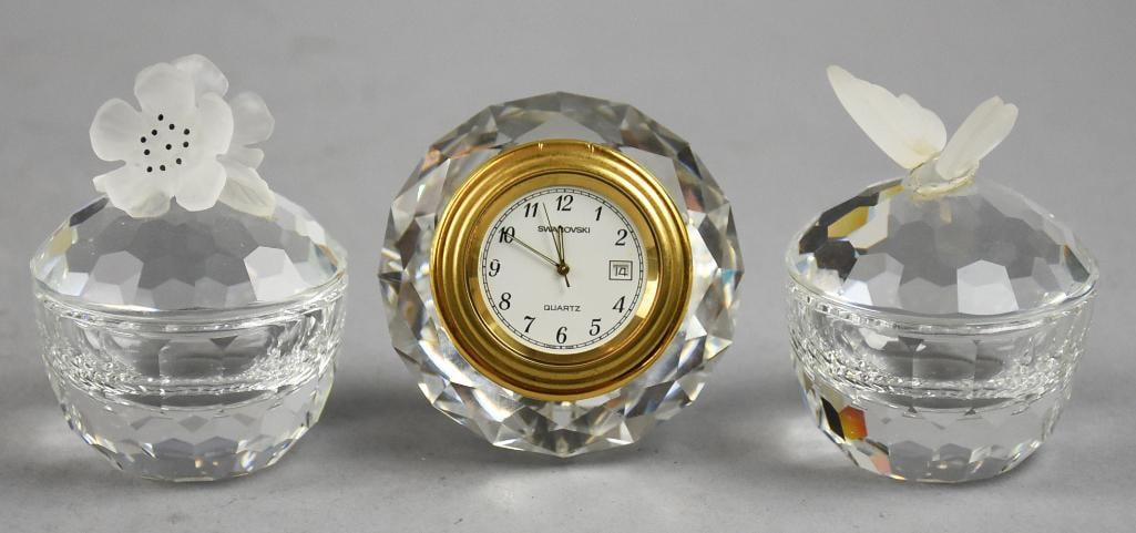 (3) Swarovski Decor, Clock and Trinket Boxes (1 of 7)