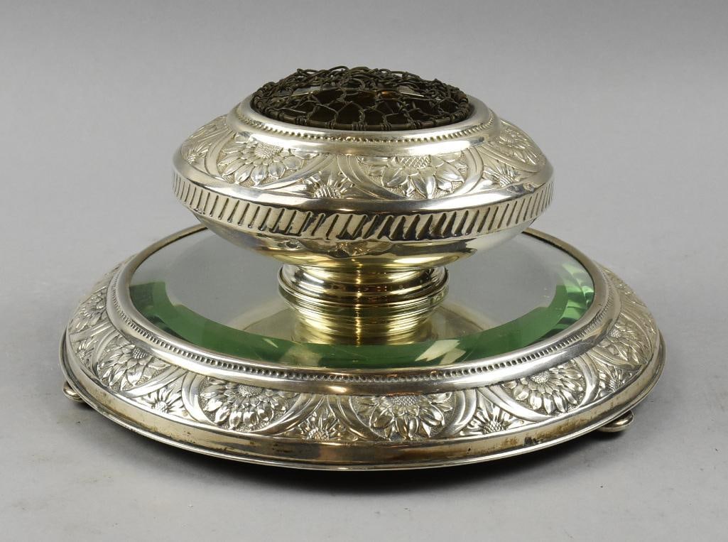 c1940 Portuguese Silver Flower and Plateau (1 of 9)