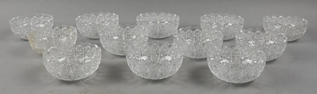 (12) Queen Lace Cut Crystal Round  Finger Bowls (1 of 7)