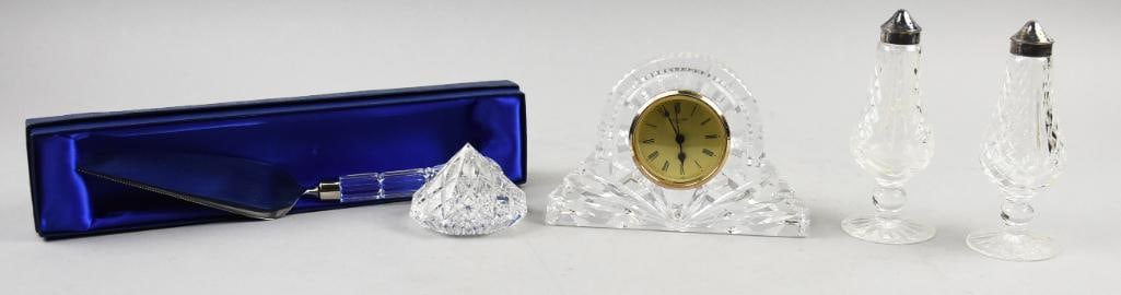 Waterford Crystal Giftware Salt/Pepper, Clock, Knife (1 of 9)