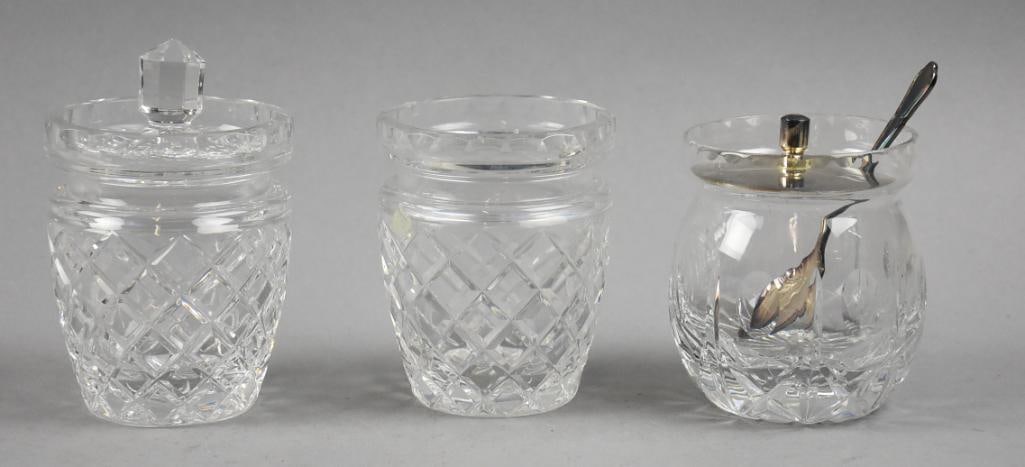 Vintage Crystal Condiment Jars, SIgned/Unsigned (1 of 7)