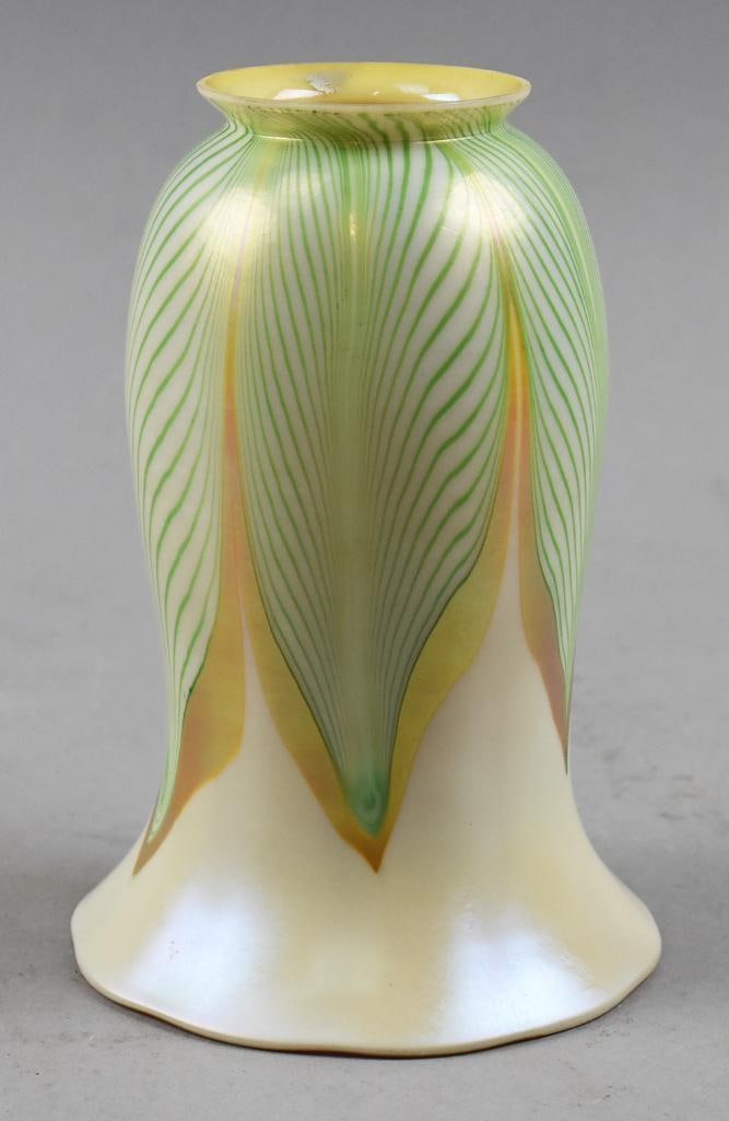 Steuben Green Pulled Feather Bell Shade (1 of 8)