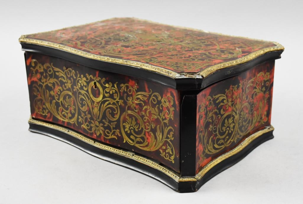 19th C French Boulle Marquetry Document Box (1 of 9)