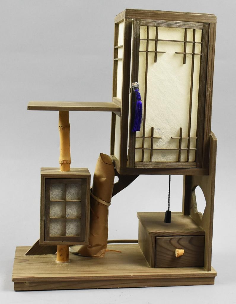 Vintage Japanese Bamboo Two-Way Lamp, Rice Paper (1 of 10)