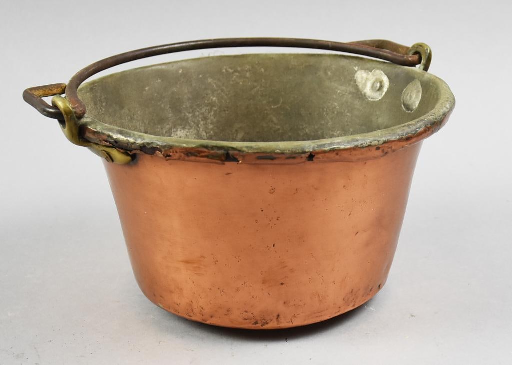 Primitive Antique Copper Hand Hammered Kettle (1 of 7)