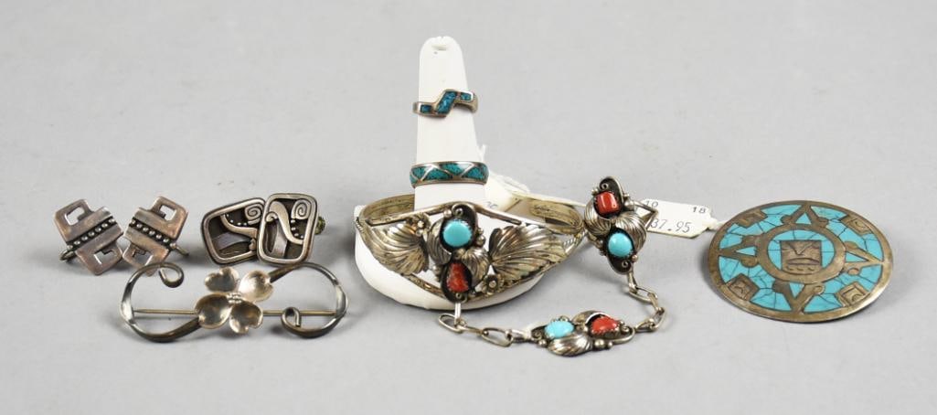 Sterling Silver Jewerly Lot Native American (1 of 10)