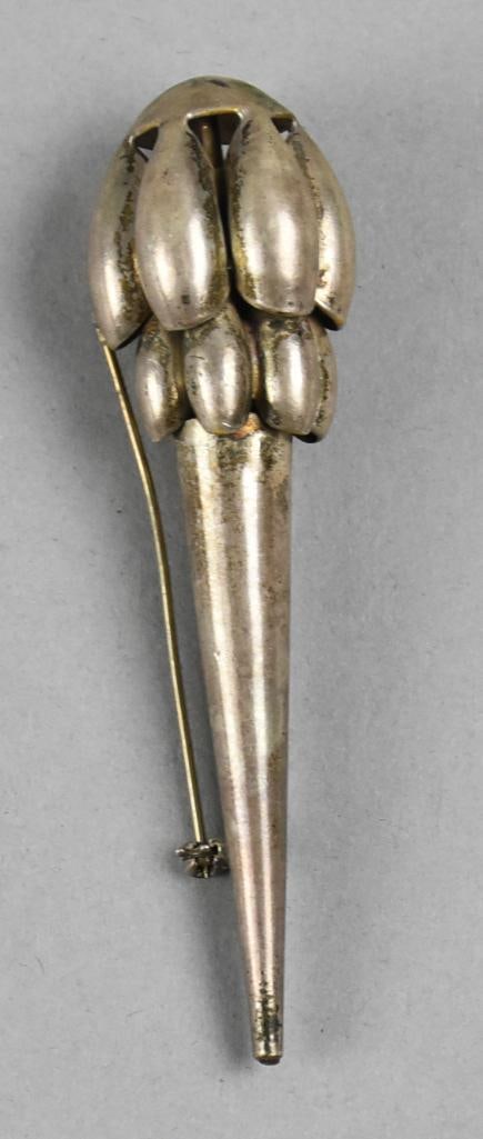 Vintage Sterling Flower Pin Brooch (1 of 3)