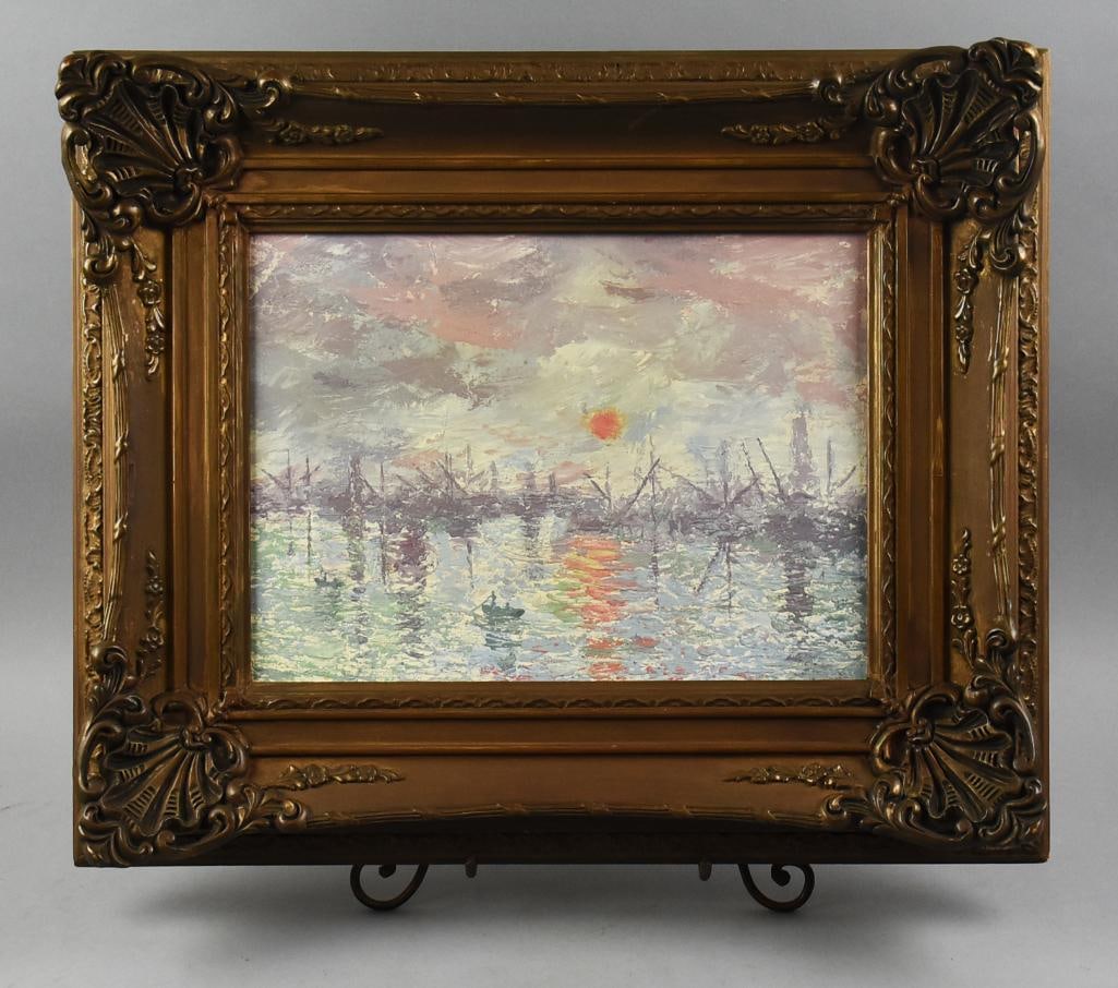 Jorge Moraidz Impressionist Sunrise Oil on Canvas: This is a wonderful painting that I'll have to apologize to the artist in advance if I've gotten the name wrong. It appears to be Jorge Moraidz and is an oil on canvas. This impressionist piece appear
