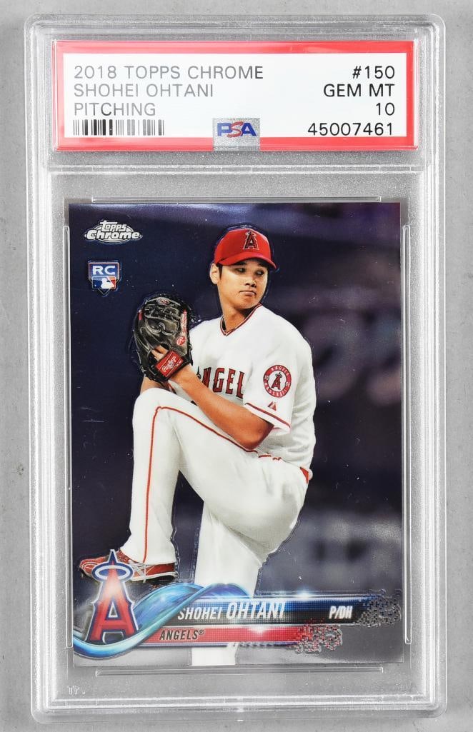 2018 Topps Chrome Shohei Ohtani Pitcher, PSA GEM MT 10 (1 of 2)